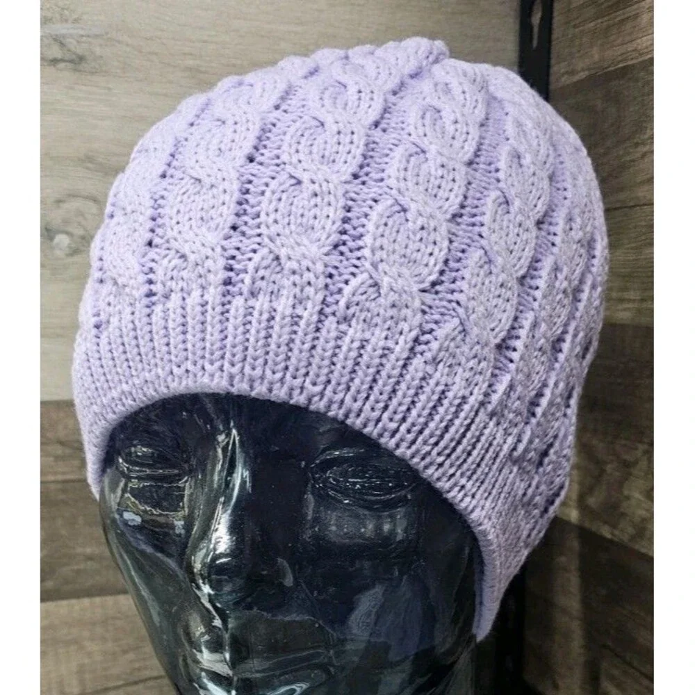 Richardson 138 LAVENDER Women's Cable Knit Beanie SMALL